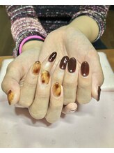 キャンディーネイル 祐天寺(candy nail)/べっ甲×ワンカラー