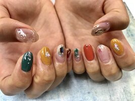 秋色ネイル