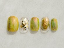 ルフトエーデ(LUFT Ode)/【Art 10】グリーン波ネイル