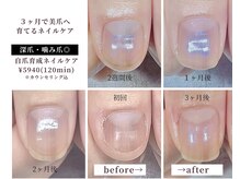 ジェルを使わない自爪育成ケアはネイルNGの職種の方が多数ご来店