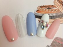 ネイルサロン リリオ(Nail Salon Ririo)/ハートキラキラ春マットネイル