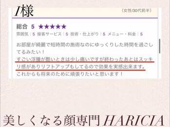 ハリシア(HARICIA)/I様 口コミ