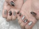 クリアブラックニュアンスネイル