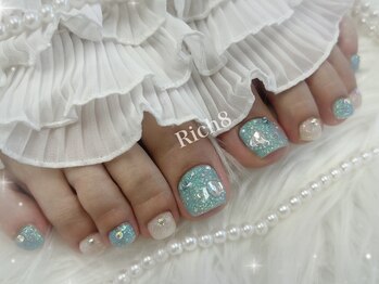 ネイルアンドまつげエクステ リッチエイト 原宿店(Rich8)/フット定額★キラキラハート