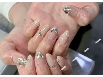 モモネイル(MOMO nail)/ブライダル，大人，ワンホン