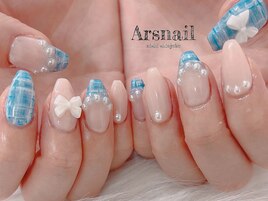 ブルーツイードネイル