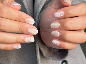 ニュアンスネイル/冬ネイル