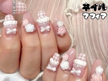 ネイルマフィア 池袋店(NAIL MAFIA)/ピンクガーリーネイル