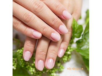 たゆ ネイル(たゆnail)/ベージュワンカラーネイル