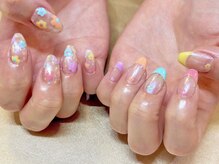 ライトウェーブ 長野駅前店/ポップなフラワーネイル♪