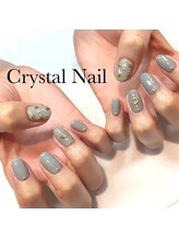クリスタルネイル ボンベルタ橘店(CRYSTAL NAIL)/ワンカラー×星