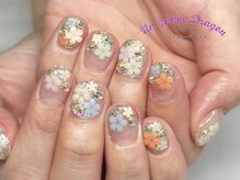 アン ジョーヌドラゴ/【自爪ネイル】お花ネイル