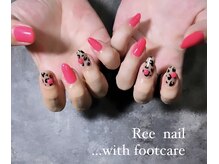 リーネイル ウィズフットケア(Ree nail...with footcare)の雰囲気（持込デザイン。4本アートで可愛くリーズナブルに♪）