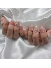 チェミールエテ(CHEMIR.ete)/持ち込みパールフラワーネイル