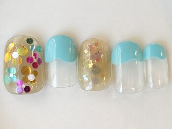 カラ ネイル 中津店(calla nail)/輝くお花と夏