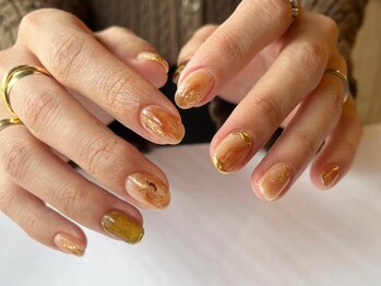 アイネイルズ 梅田店(I nails)/オレンジマグゴールド¥9700