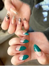 ネイル ドゥ 岡山駅前店(Nail Doux)/アシンメトリーデザイン