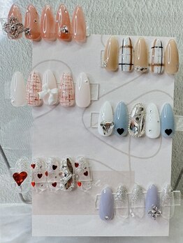 サロン ノアノア(salon noa noa)の写真/今SNSなどで大人気の《韓国ネイル》♪当店では韓国直輸入ジェルを使用しています＊S.M.Lコースとご用意◎