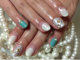 グリーン春ネイル♪