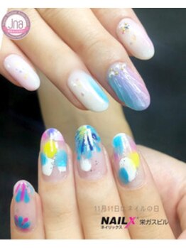 ネイリックス 栄ガスビル(NAILX)/花火ネイル☆