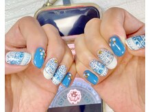 ラヴィネイル(La Vie Nail)/手書きアート/ポイント/秋ネイル