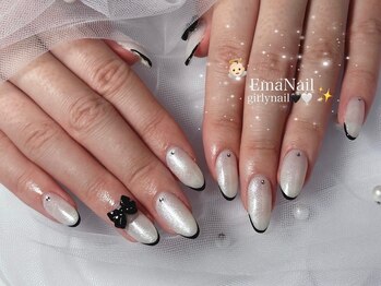 エマネイル プラスキハクヤ 枚方店(EmaNail+KIHAKUYA)/バーチャルフレンチ