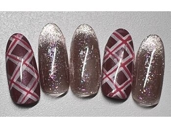 エアブラシチェック柄