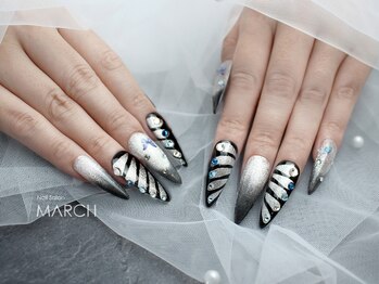 ネイルズイブ マーチ 天満店(nails ibu MARCH)/キラキラ☆バタフライ
