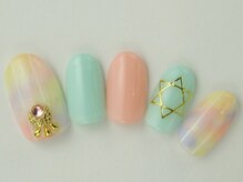 ネイルサロン ドレリッチ 大宮店(drerich)/タイダイ ボヘミアンスタッズ