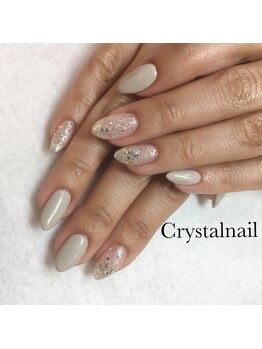 クリスタルネイル ボンベルタ橘店(CRYSTAL NAIL)/ラメ×ワンカラーネイル