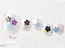 ジェミーネイル エビス(Jemiy nail ebisu)/フットクリアお花ホロ13600yen