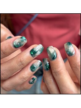 クララメイエキミュークス(CLALA Meieki μX)/ぷっくり奥深ネイル