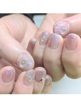 ガーベラ バイ ハノンネイル(Gerbera by hanonnail)/ラメグラ×パーツ追加