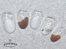 ＊クリスマスフレンチ＊パラジェル＊フィルイン＊ジェルネイル