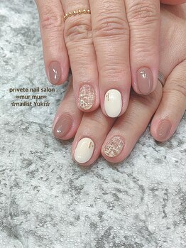 プライベート ネイルサロン マーマ(murmur)/ツイードネイル