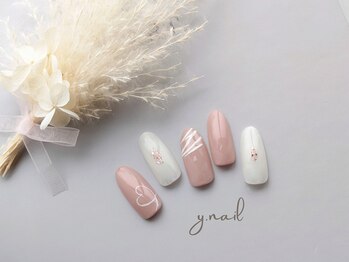 ワイネイル(Y.nail)/ピンクのハートネイル