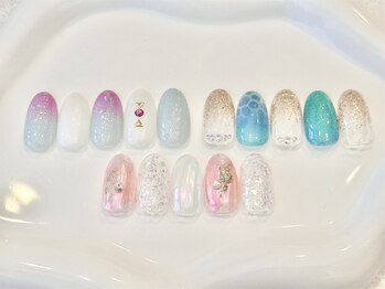 7月アートA 夏ネイル