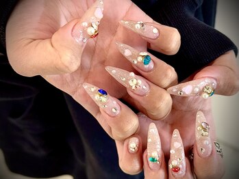ヌル ネイル 堀江(NURU NAIL HORIE)/韓国/ビジューネイル☆