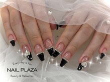 ネイルプラザ 河原町OPA店(NAIL PLAZA)/黒フレンチ