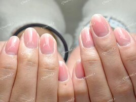 チークネイル　シンプル　ピンク