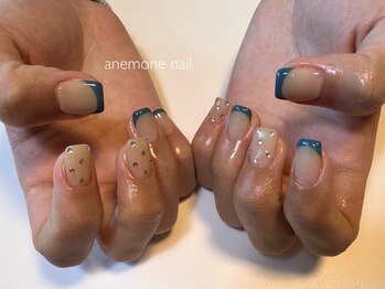 アネモネネイル(anemone nail)/自爪風マット仕上げ