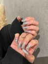 ラメシルバー×スカルプ
