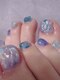ソワネイル(soie nail)の写真/透明感ブルーニュアンスの空間で、ゆったりフットネイル体験を♪