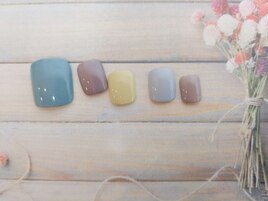 柔らかくすみカラーネイル