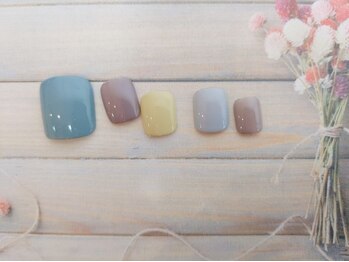 ネイルサロン&スクール ジーナ(GINA)/柔らかくすみカラーネイル