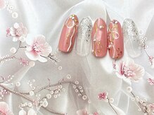 ネイルサロン&スクール ジーナ(GINA)/手書きフラワーネイル