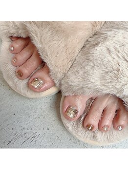 クリーム(Nail Atelier CREAM)/フット・チェックネイル