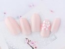  桜アート付ワンカラー6600円