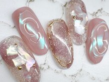 チェリーズネイル(Cherrys Nail)/ピンク ぷっくり キラキラネイル