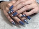 ブルー/マットネイル/クール